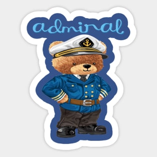 ADMIRAL CAPTAIN BEAR Sticker